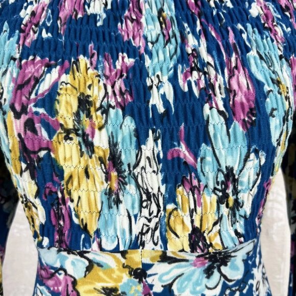 Jody T of California vintage smocked maxi dress puff sleeves garden girl prairie - Picture 3 of 10